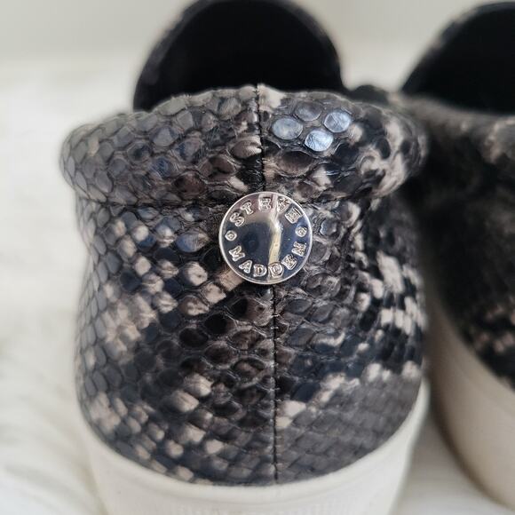 Steve Madden Gills Snake Skin Slip-On Platform Sneakers Size 8.5 - Picture 4 of 11